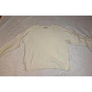 Lucky Brand Women's Cream Knit Sweater Medium